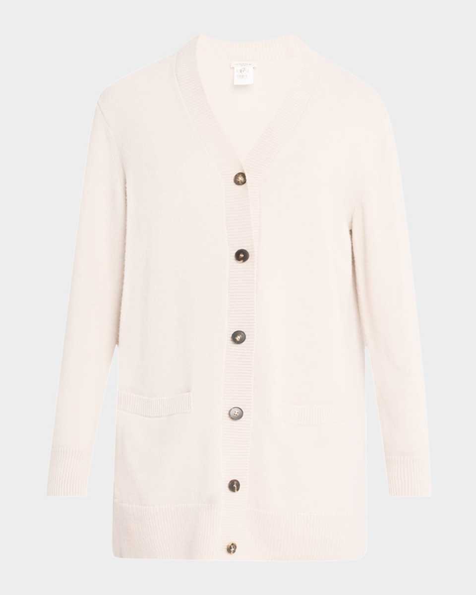 Button-Down Wool-Cashmere Cardigan